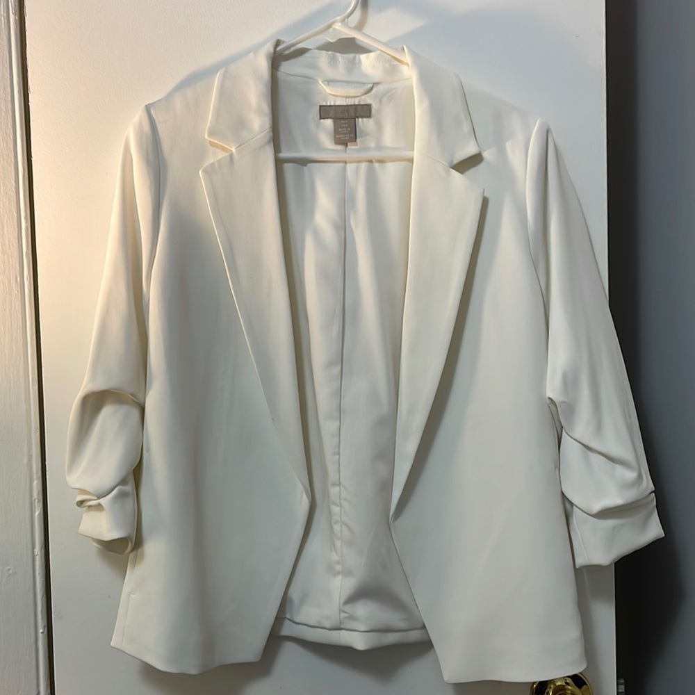 H&M White Womens Blazer, Size S